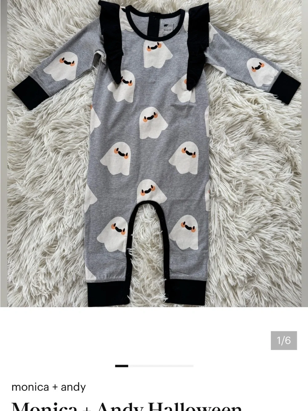 Monica + Andy Halloween Ghost Romper